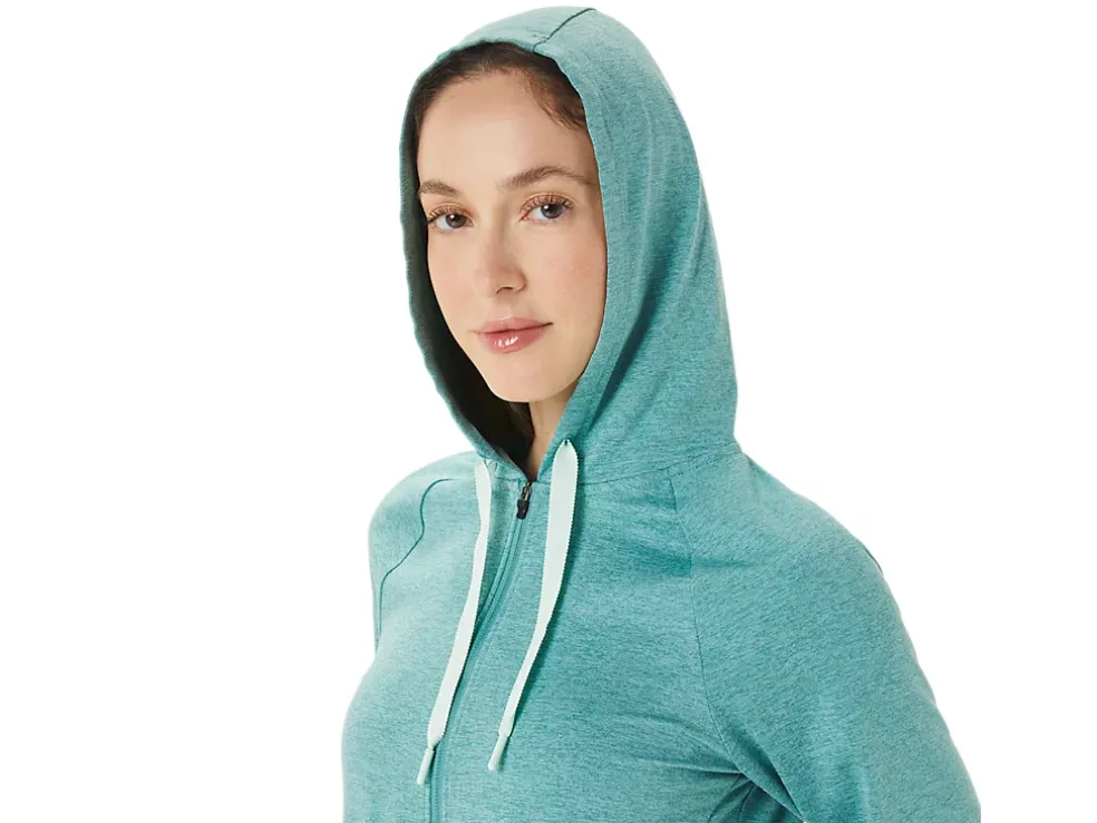 Cheap ASICS TECH FULL ZIP HOODIE Sage Spacedye