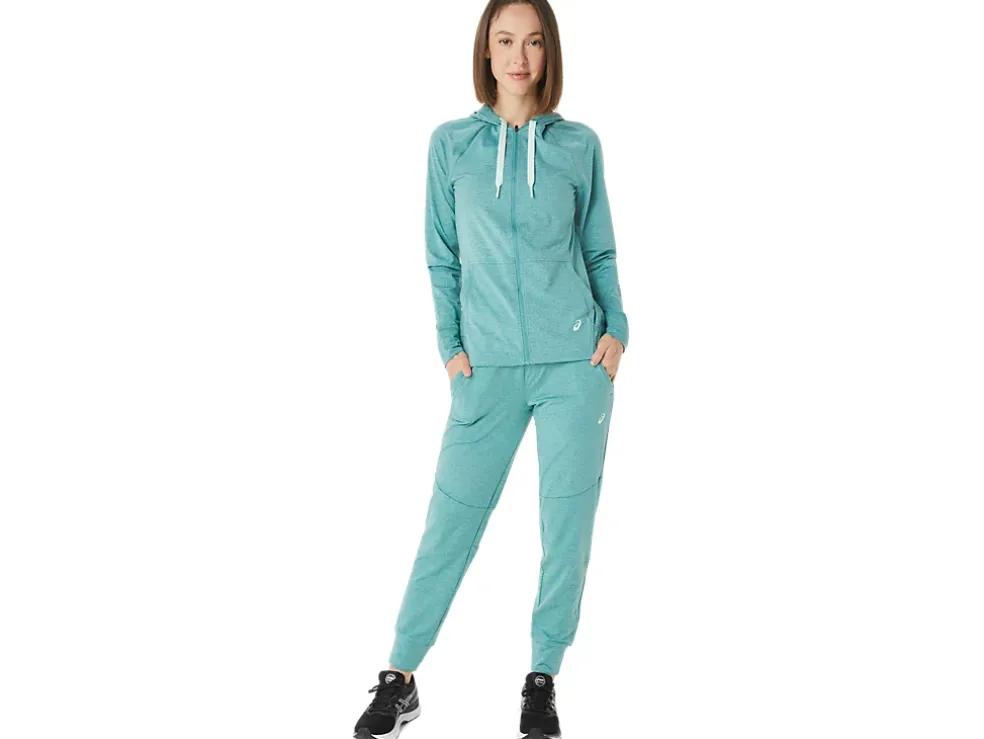 Cheap ASICS TECH FULL ZIP HOODIE Sage Spacedye