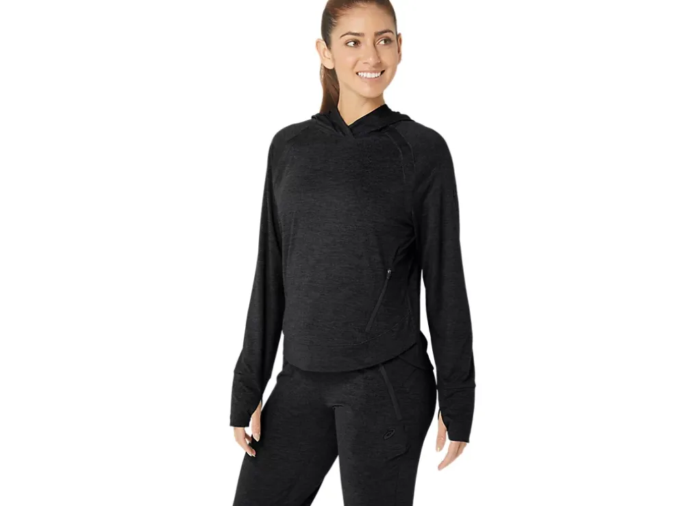 Cheap ASICS TECH PO HOODIE 2.0 Performance Black Spacedye