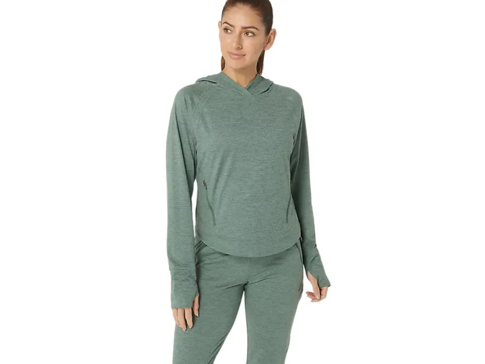 Cheap ASICS TECH PO HOODIE 2.0 Ivy Spacedye