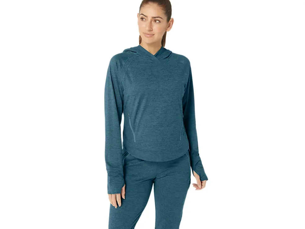 Cheap ASICS TECH PO HOODIE 2.0 Gloomy Sea Spacedye