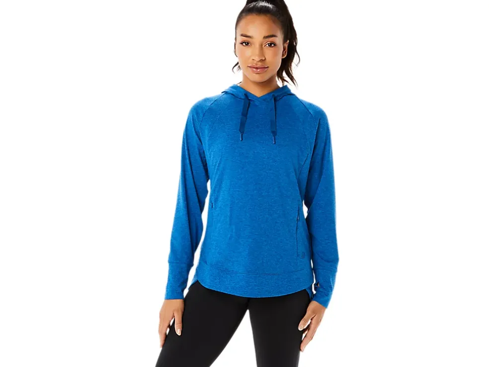 Clearance ASICS TECH PULLOVER HOODIE Lake Drive Spacedye/Clear Blue
