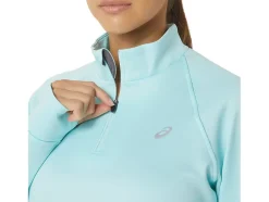 Best ASICS THERMOPOLIS 1/4 ZIP Clear Blue Heather