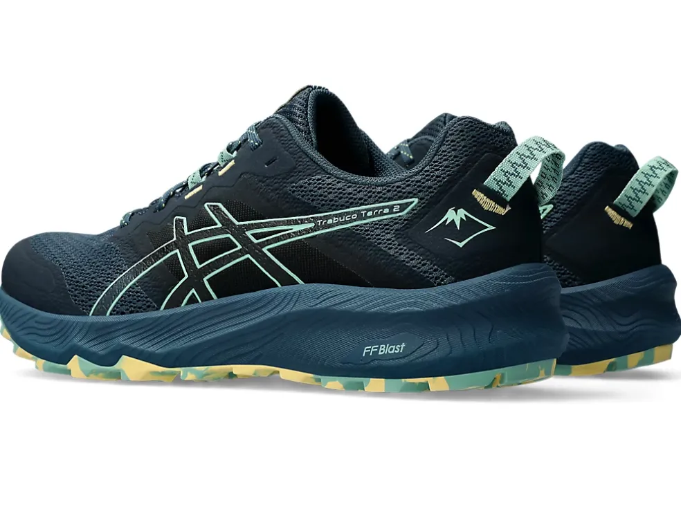 New ASICS Trabuco Terra 2 Magnetic Blue/Dark Mint