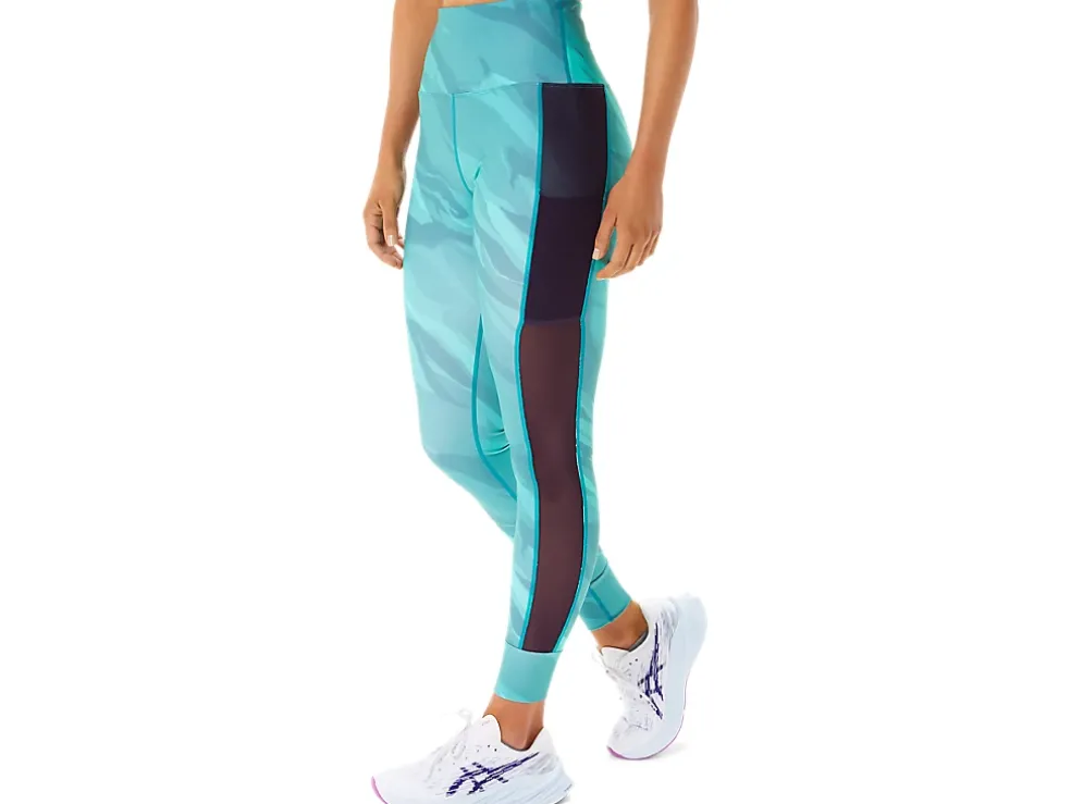 Hot ASICS TRAINING GRAPHIC TIGHT Misty Pine