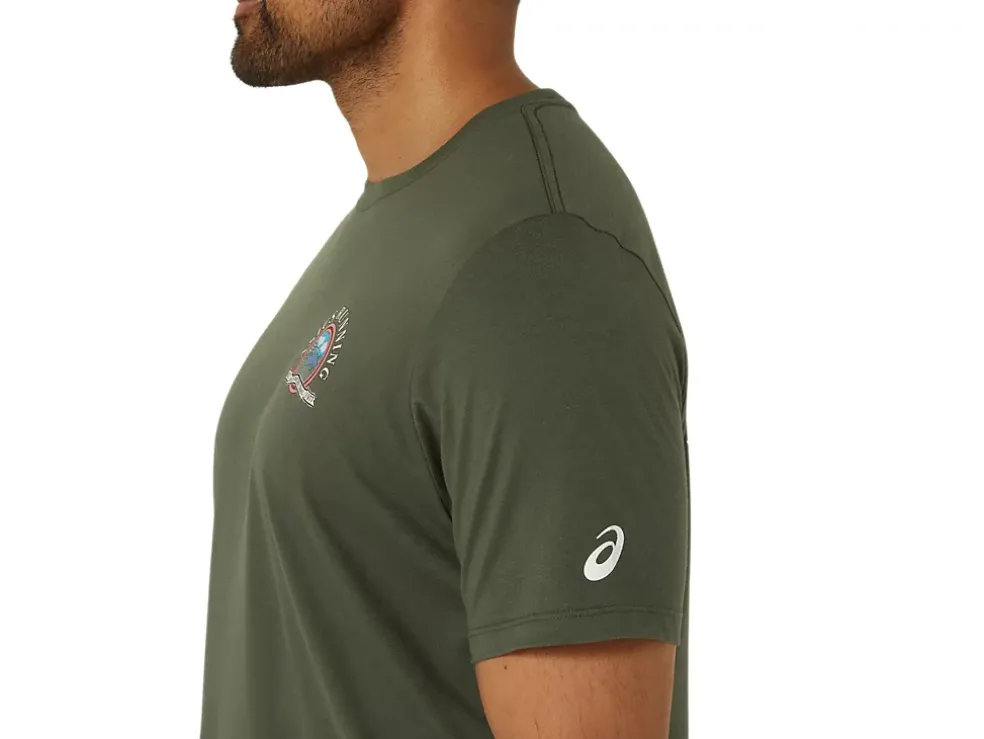 New ASICS UNISEX GO OUTSIDE CREW Olive Canvas