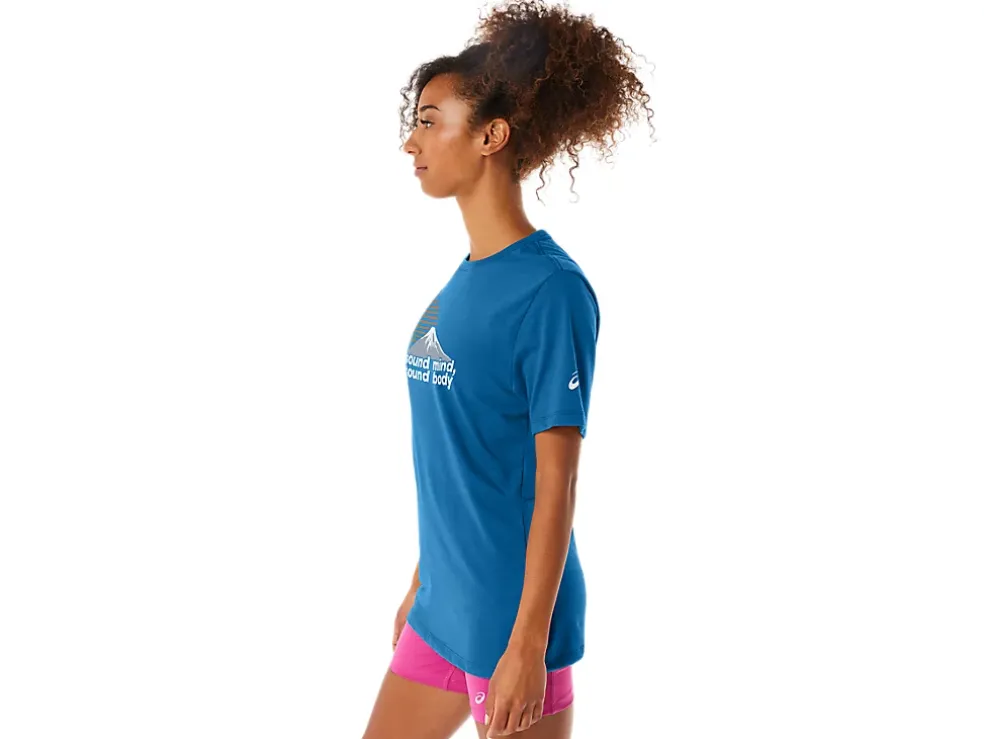 Sale ASICS UNISEX SMSB JOURNEY TEE Lake Drive Heather