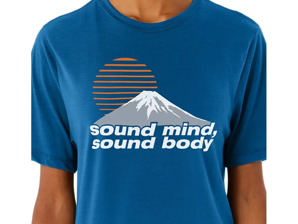Sale ASICS UNISEX SMSB JOURNEY TEE Lake Drive Heather