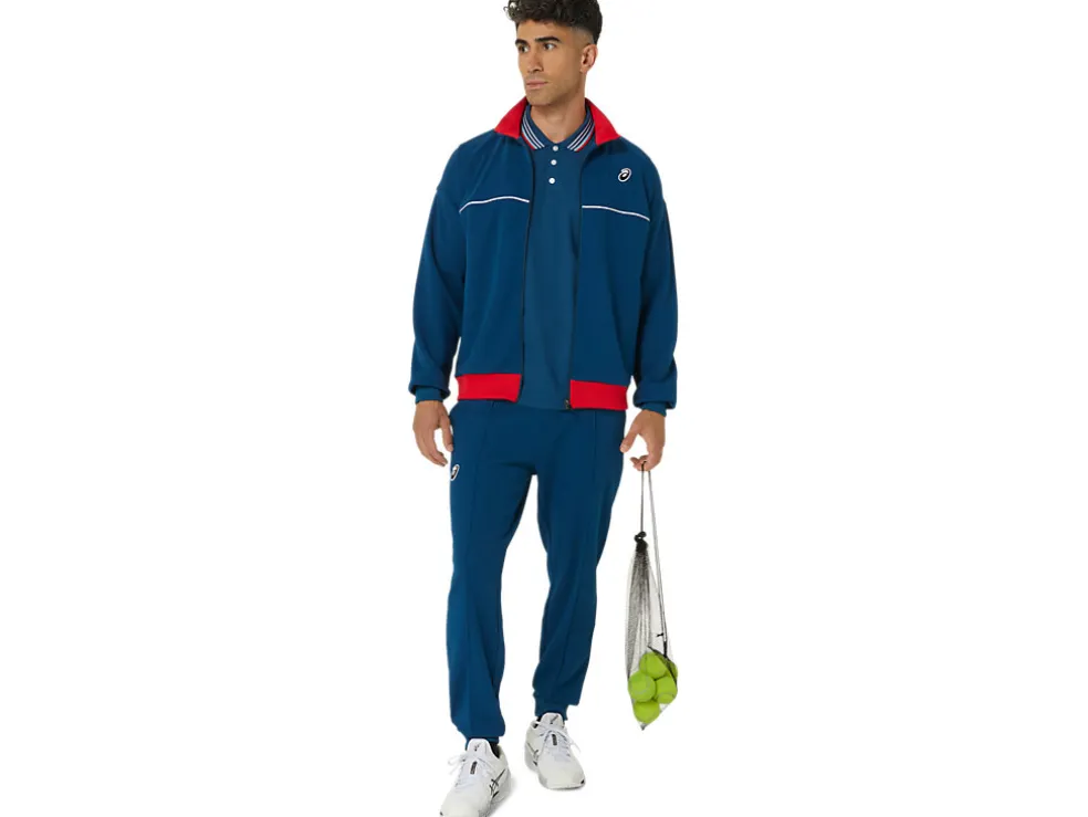 Fashion ASICS UNISEX CLASSIC KNIT JACKET Mako Blue
