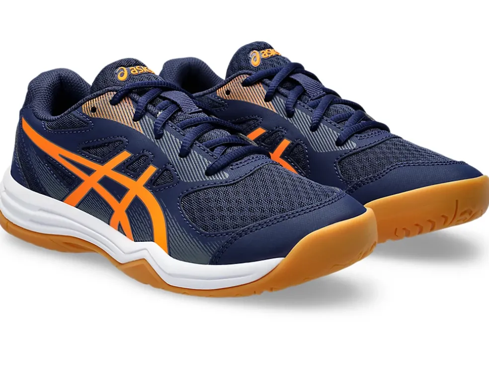 Hot ASICS UPCOURT 5 GRADE SCHOOL Peacoat/Shocking Orange