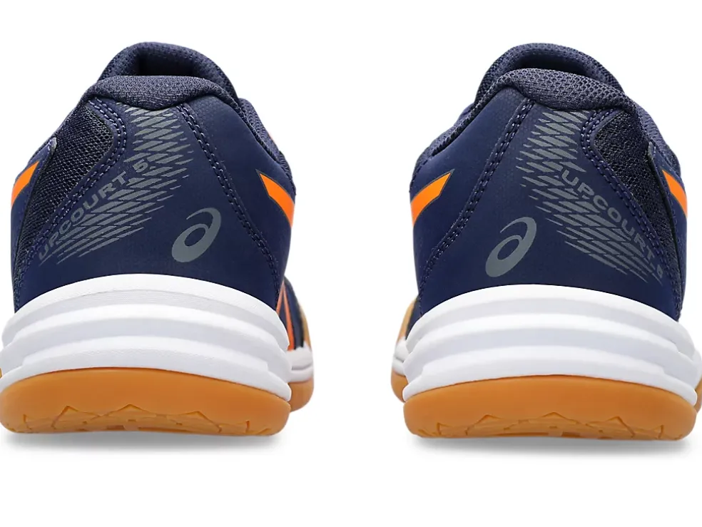 Hot ASICS UPCOURT 5 GRADE SCHOOL Peacoat/Shocking Orange