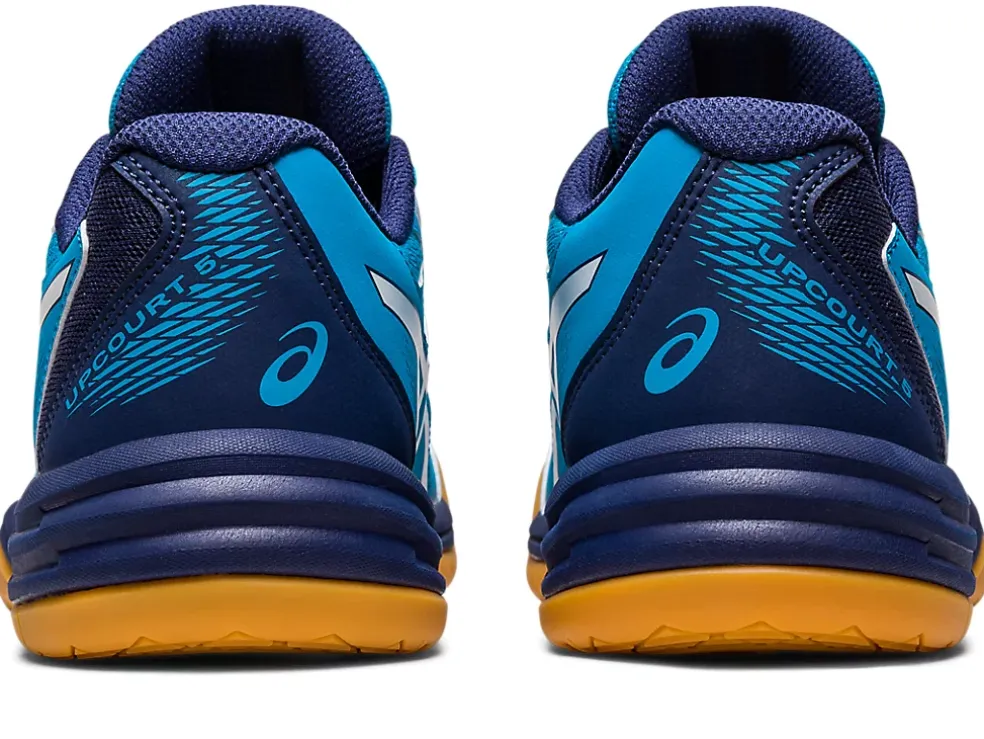 Discount ASICS UPCOURT 5 GRADE SCHOOL Island Blue/White