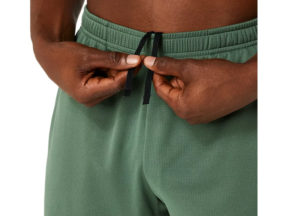 New ASICS VENTED MESH 7IN KNIT SHORTS Serpentine Green