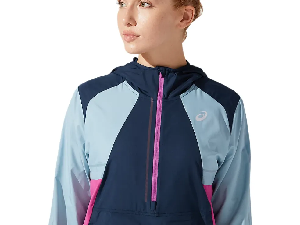 Hot ASICS VISIBILITY JACKET French Blue/Smoke Blue