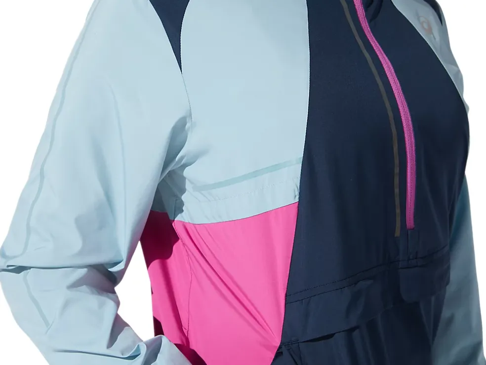 Hot ASICS VISIBILITY JACKET French Blue/Smoke Blue