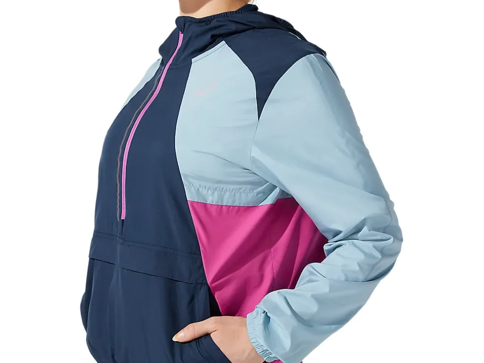 Hot ASICS VISIBILITY JACKET French Blue/Smoke Blue