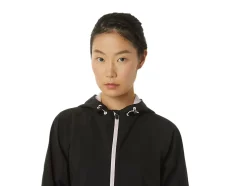 Shop ASICS WATERPROOF JACKET Performance Black/Barely Rose