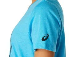 Clearance ASICS XG SHORT SLEEVE V-NECK Digital Aqua Heather