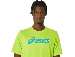 Outlet ASICS XG SHORT SLEEVE LOCKUP LOGO TEE Lime Zest