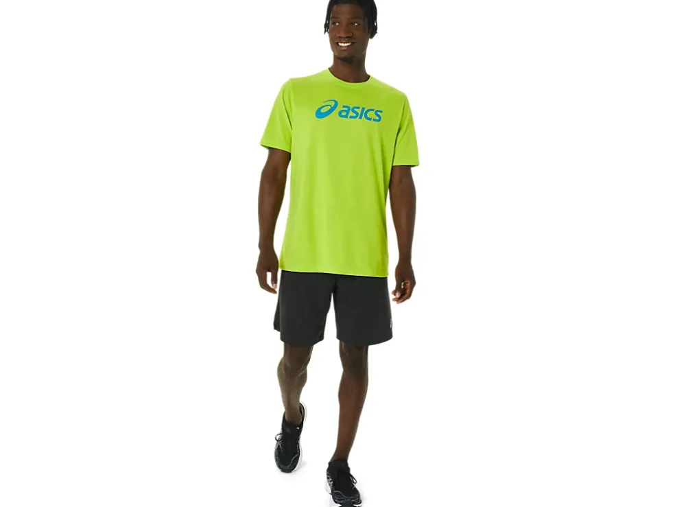 Outlet ASICS XG SHORT SLEEVE LOCKUP LOGO TEE Lime Zest