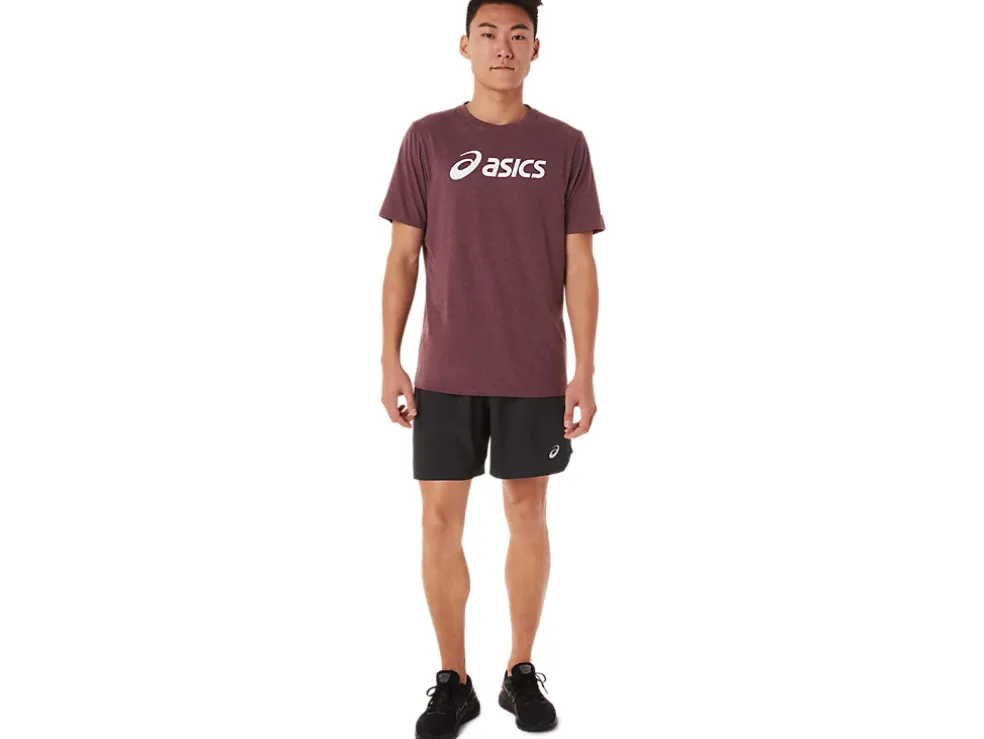 Online ASICS XG SHORT SLEEVE LOCKUP LOGO TEE Deep Mars Heather